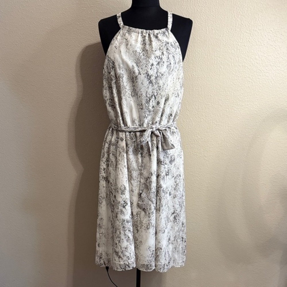 Banana Republic Black and White Midi Dress